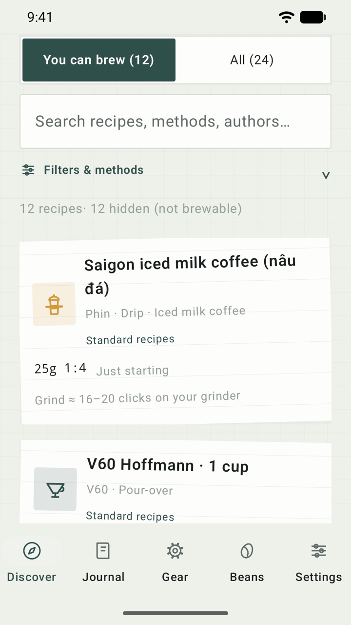 Discover screen screenshot